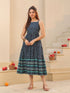 Women Ethnic Motifs Printed Fit & Flare Dress With Jacket